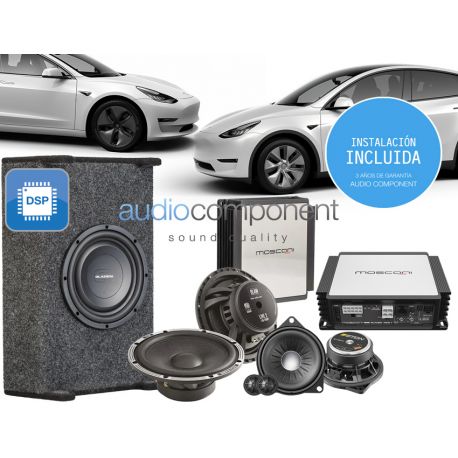 Sistema de sonido Tesla Model Y, Tesla Model 3 con instalación incluida - Kit de sonido Premium Tesla (Ref: Tes.5)