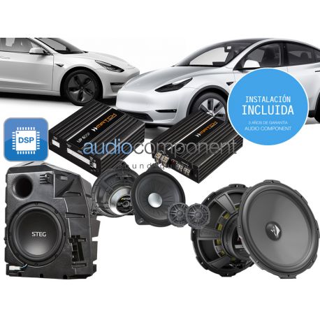 Sistema de sonido Tesla Model Y, Tesla Model 3 con instalación incluida - Kit de sonido Premium Tesla (Ref: Tes.1)