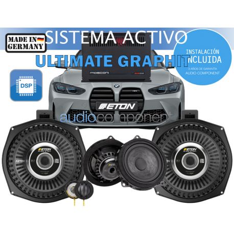 Instalación de kit de sistema de sonido para coche BMW ETON ULTIMATE MOSCONI ACTIVE FRONT - UPGRADE High End DSP