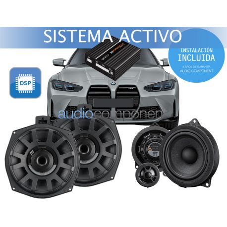 Sistema de sonido BMW con instalación incluida - AXTON, EMPHASER y Mosconi Pico 4 | 8 DSP